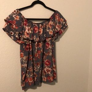 Flirty scoop neck top
